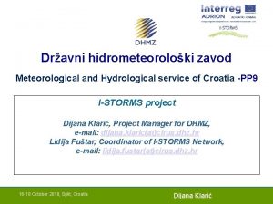 Dravni hidrometeoroloki zavod Meteorological and Hydrological service of