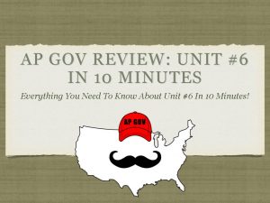 AP GOV REVIEW UNIT 6 IN 10 MINUTES