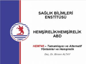 SALIK BLMLER ENSTTS HEMRELKHEMRELK ABD HEM 745 Tamamlayc