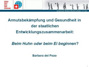 Symposium Medicus Mundi Schweiz 3 11 04 Armutsbekmpfung