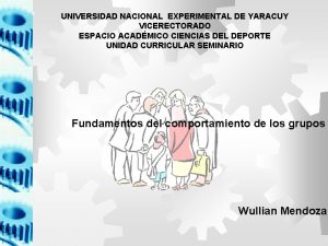 UNIVERSIDAD NACIONAL EXPERIMENTAL DE YARACUY VICERECTORADO ESPACIO ACADMICO