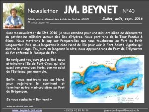 Newsletter JM BEYNET Artiste peintre rfrenc dans la