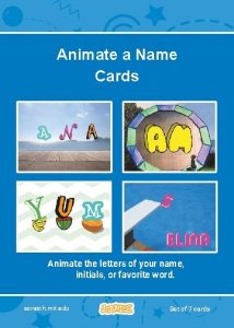 Animate a Name Cards Animate the letters of