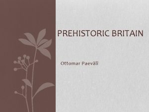 PREHISTORIC BRITAIN Ottomar Paevli The Iberians The Iberians