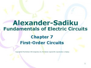 AlexanderSadiku Fundamentals of Electric Circuits Chapter 7 FirstOrder
