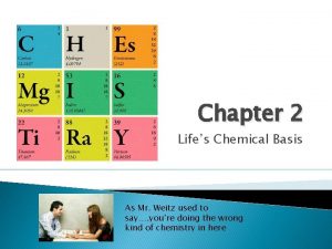 Chapter 2 Lifes Chemical Basis As Mr Weitz