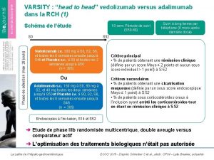 VARSITY head to head vedolizumab versus adalimumab dans