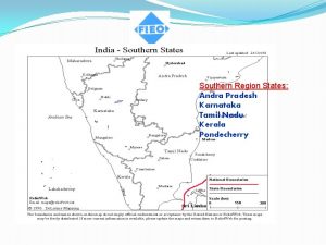 Southern Region States Andra Pradesh Karnataka Tamil Nadu