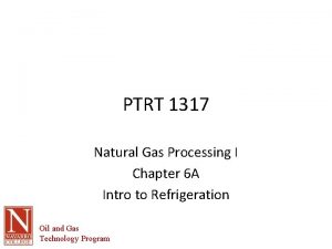 PTRT 1317 Natural Gas Processing I Chapter 6