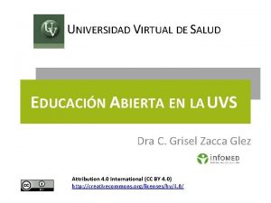 UNIVERSIDAD VIRTUAL DE SALUD EDUCACIN ABIERTA EN LA