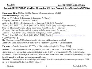 July 2006 doc IEEE 802 15 06 0316