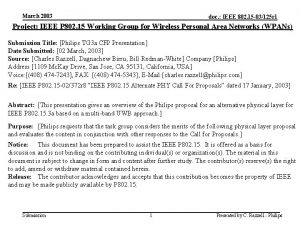 March 2003 doc IEEE 802 15 03125 r