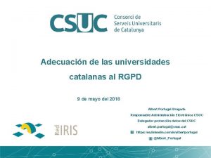 Adecuacin de las universidades catalanas al RGPD 9