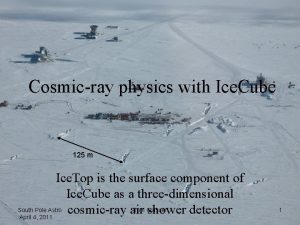 Cosmicray physics with Ice Cube 125 m Ice