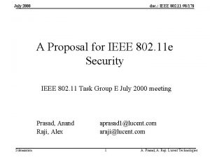 doc IEEE 802 11 98178 July 2000 A