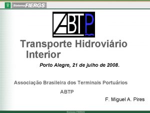 Transporte Hidrovirio Interior Alegre 3 de setembro de