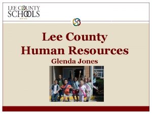 Lee County Human Resources Glenda Jones School SpeechLanguage