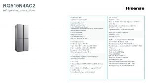 RQ 515 N 4 AC 2 refrigeratorcrossdoor Brutto