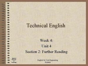 Technical English Week 4 Unit 4 Section 2