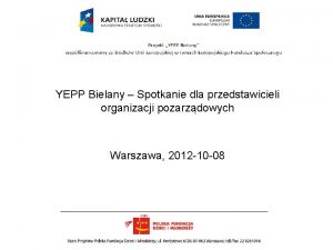 YEPP Bielany Spotkanie dla przedstawicieli organizacji pozarzdowych Warszawa