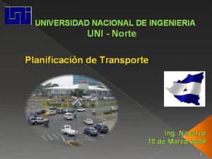 UNIVERSIDAD NACIONAL DE INGENIERIA UNI Norte Planificacin de