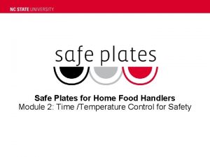 Safe Plates for Home Food Handlers Module 2