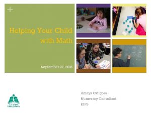 Helping Your Child with Math September 27 2016