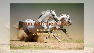 run with the horses Jeremiah 12 5 20