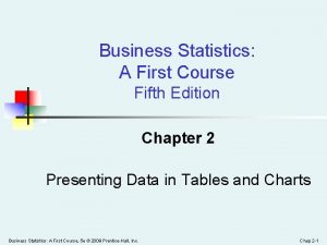 Business Statistics A First Course Fifth Edition Chapter