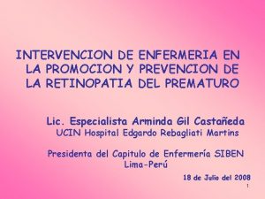 INTERVENCION DE ENFERMERIA EN LA PROMOCION Y PREVENCION