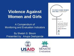Violence Against Women and Girls A Compendium of