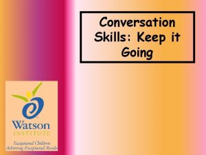 Conversation Skills Keep it Going Ways to Respond