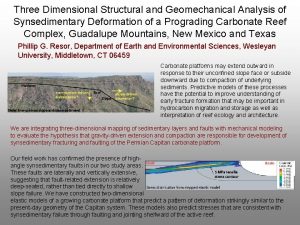 Three Dimensional Structural and Geomechanical Analysis of Synsedimentary