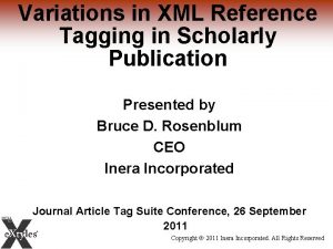 Variations in XML Reference Tagging in Scholarly Publication