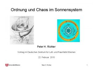 Ordnung und Chaos im Sonnensystem Peter H Richter