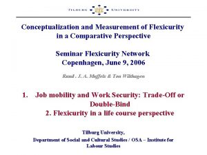 Conceptualization and Measurement of Flexicurity in a Comparative