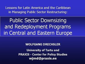 Lessons for Latin America and the Caribbean in