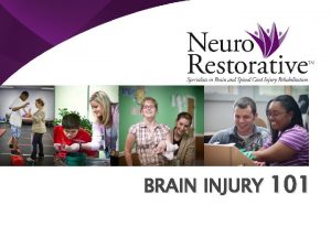 BRAIN INJURY 101 Acquired Brain Injury Stroke or