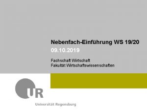 Fachschaft Wirtschaft Dr Max Mustermann Fakultt Wirtschaftswissenschaften Referat