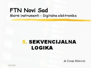 FTN Novi Sad Merni instrumenti Digitalna elektronika 5