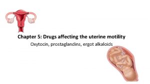 Chapter 5 Drugs affecting the uterine motility Oxytocin