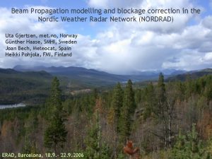 Beam Propagation modelling and blockage correction in the