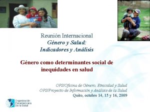 2005 Reunin Internacional Gnero y Salud Indicadores y