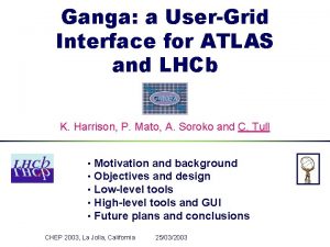 Ganga a UserGrid Interface for ATLAS and LHCb