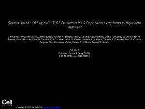 Repression of LKB 1 by mi R17 92