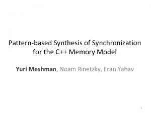 Patternbased Synthesis of Synchronization for the C Memory