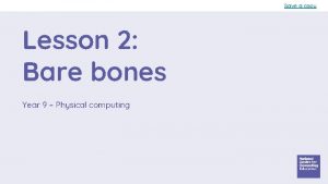 Save a copy Lesson 2 Bare bones Year