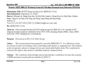 September 2009 doc IEEE 802 15 09 0666