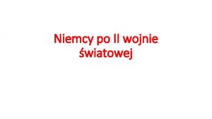 Niemcy po II wojnie wiatowej 1 Rozebrane Niemcy