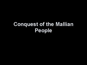 Conquest of the Mallian People After the Mutiny